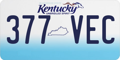 KY license plate 377VEC