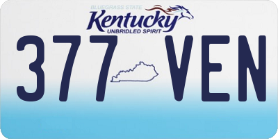 KY license plate 377VEN
