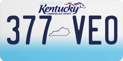 KY license plate 377VEO
