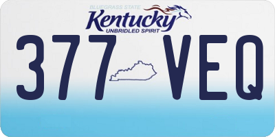 KY license plate 377VEQ