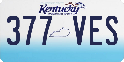 KY license plate 377VES