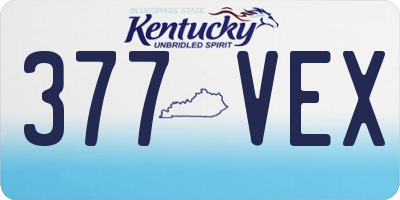 KY license plate 377VEX