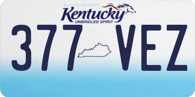 KY license plate 377VEZ