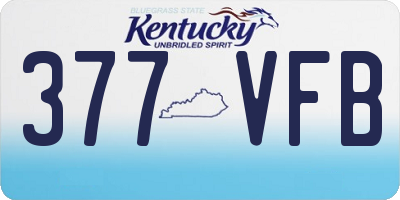 KY license plate 377VFB