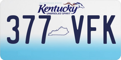 KY license plate 377VFK