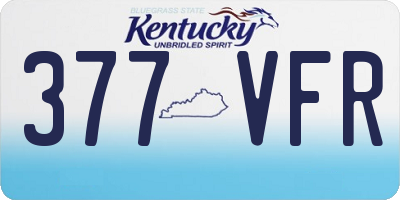 KY license plate 377VFR