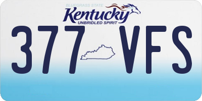 KY license plate 377VFS