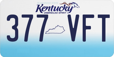 KY license plate 377VFT