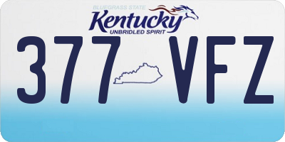 KY license plate 377VFZ