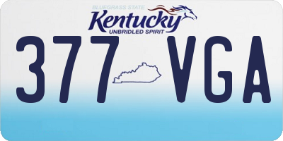 KY license plate 377VGA