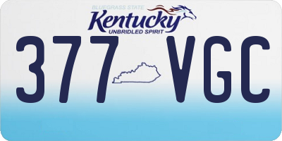 KY license plate 377VGC