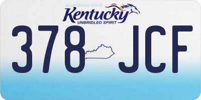 KY license plate 378JCF