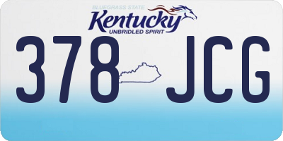 KY license plate 378JCG