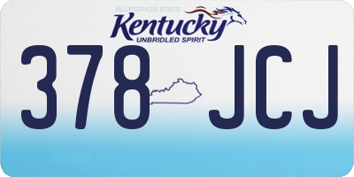 KY license plate 378JCJ