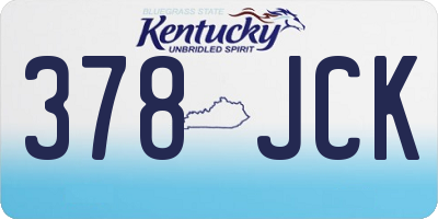 KY license plate 378JCK