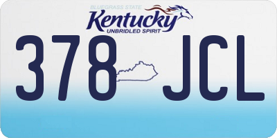 KY license plate 378JCL