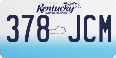 KY license plate 378JCM