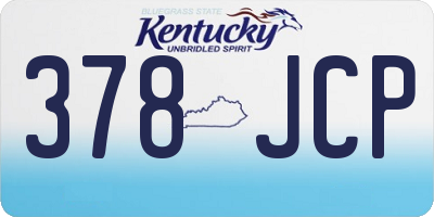 KY license plate 378JCP