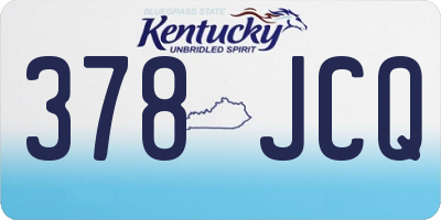 KY license plate 378JCQ