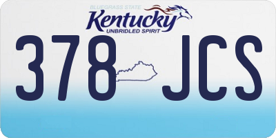 KY license plate 378JCS