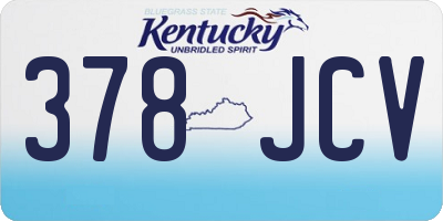 KY license plate 378JCV
