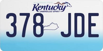 KY license plate 378JDE