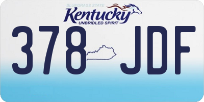 KY license plate 378JDF