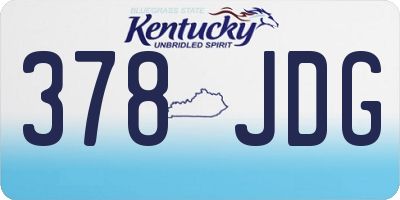 KY license plate 378JDG