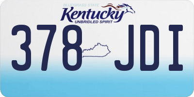 KY license plate 378JDI