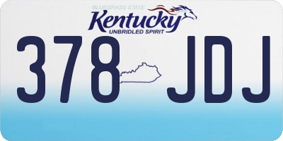 KY license plate 378JDJ