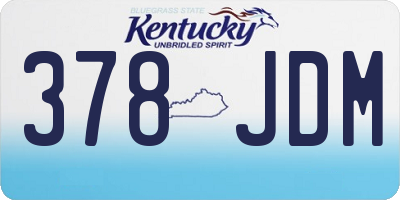 KY license plate 378JDM