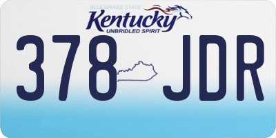 KY license plate 378JDR
