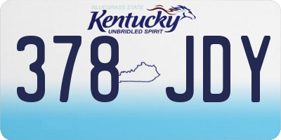 KY license plate 378JDY