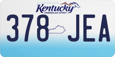 KY license plate 378JEA