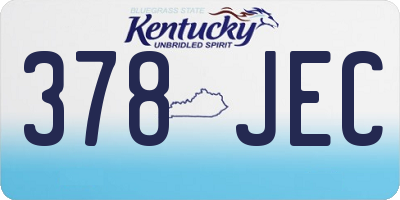 KY license plate 378JEC