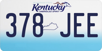 KY license plate 378JEE