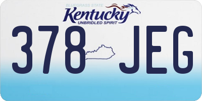 KY license plate 378JEG