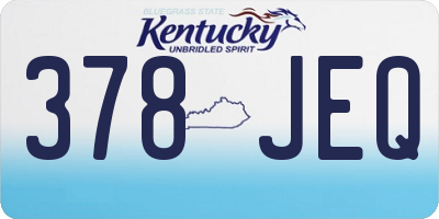 KY license plate 378JEQ