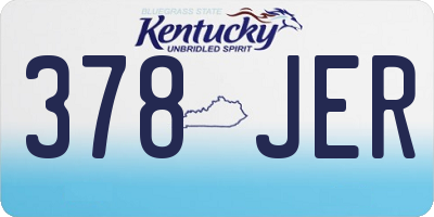 KY license plate 378JER