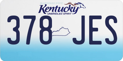KY license plate 378JES