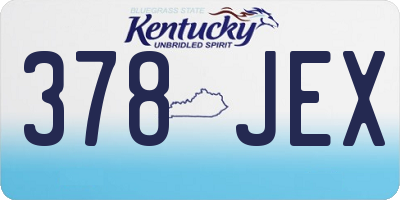 KY license plate 378JEX