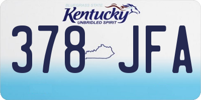 KY license plate 378JFA