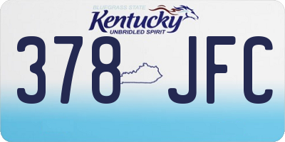 KY license plate 378JFC