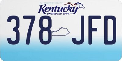 KY license plate 378JFD