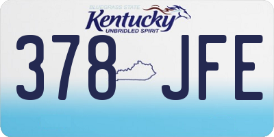 KY license plate 378JFE