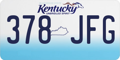 KY license plate 378JFG