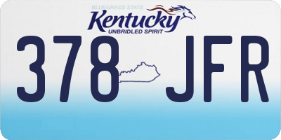 KY license plate 378JFR