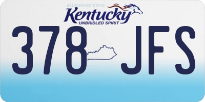 KY license plate 378JFS