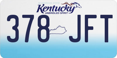 KY license plate 378JFT