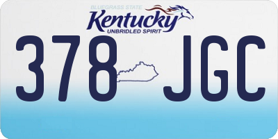 KY license plate 378JGC